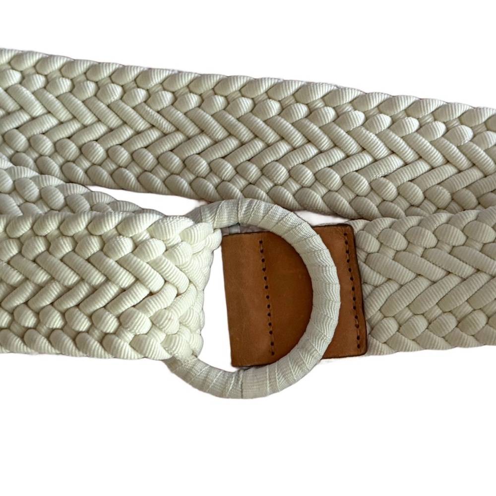J.Crew Cream Woven Braided Belt - 2” Size M/L - Picture 3 of 4